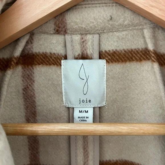 Joie Tan Teddy Jacket Soft Oversized Fit - Picture 3 of 3